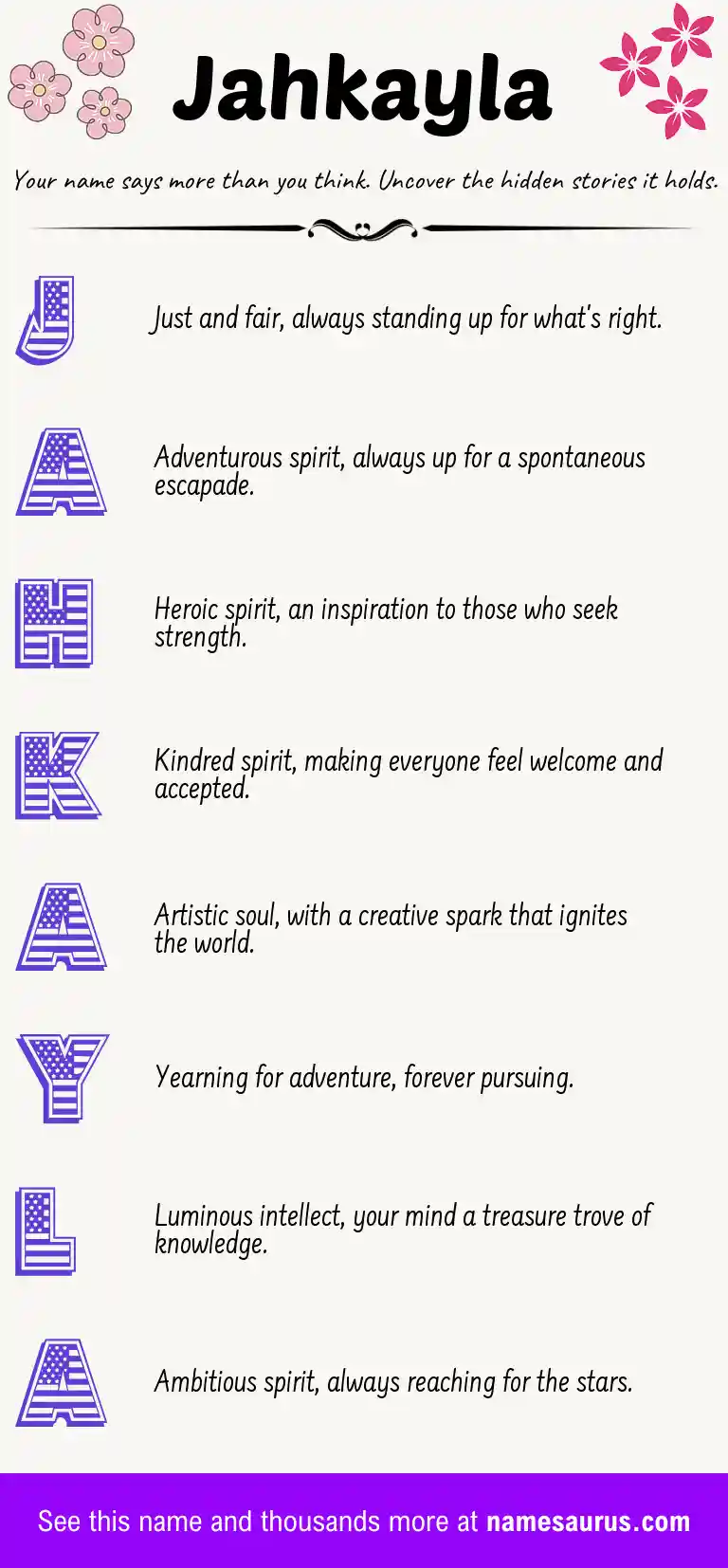 Acrostic poem about Jahkayla.