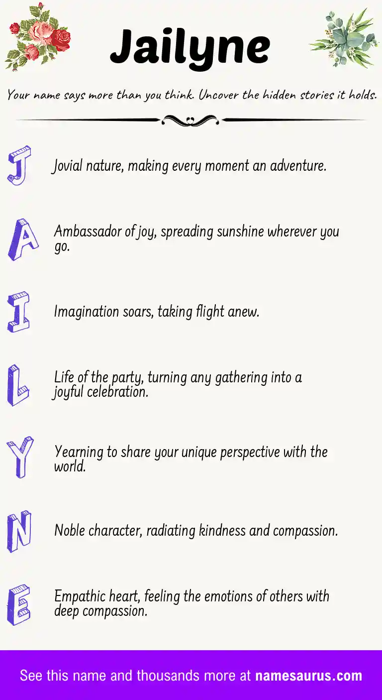 Acrostic poem about Jailyne.