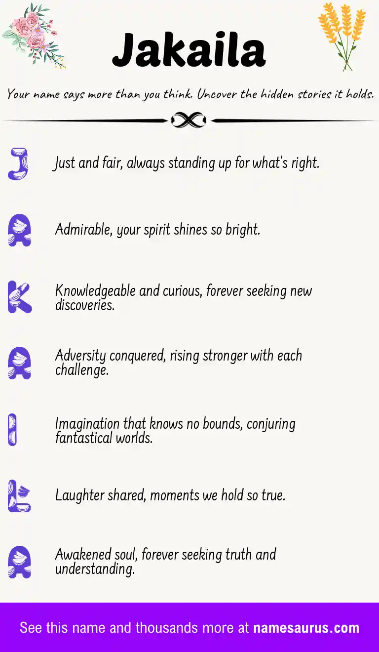 Acrostic poem about Jakaila.