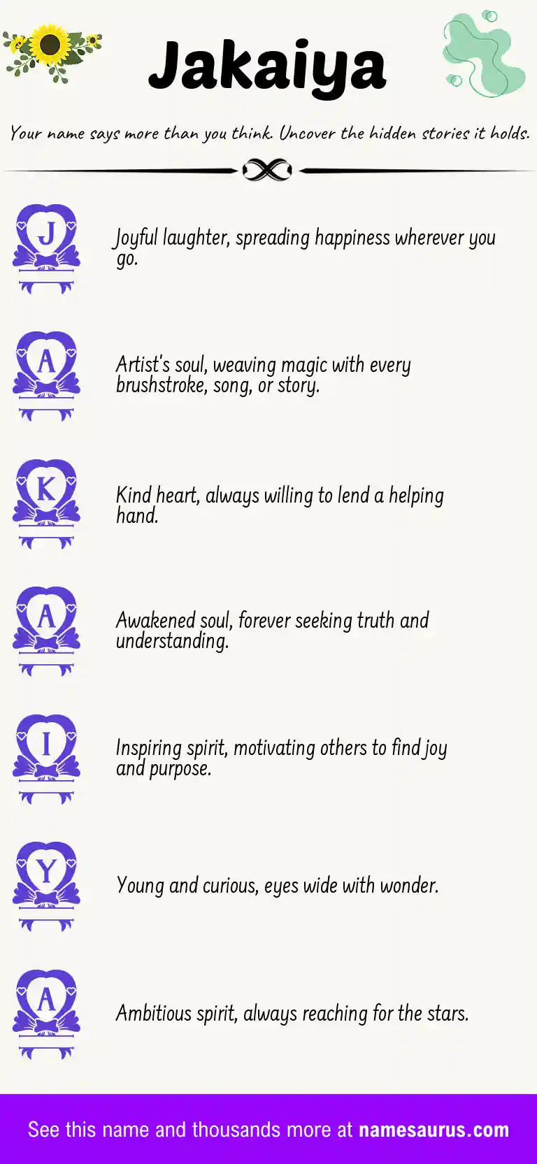 Acrostic poem about Jakaiya.