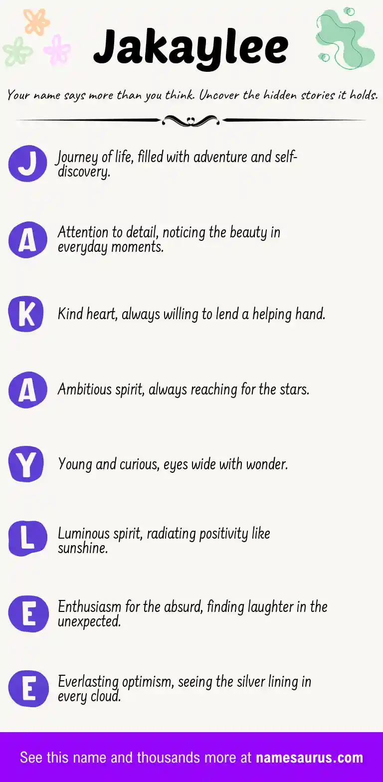 Acrostic poem about Jakaylee.