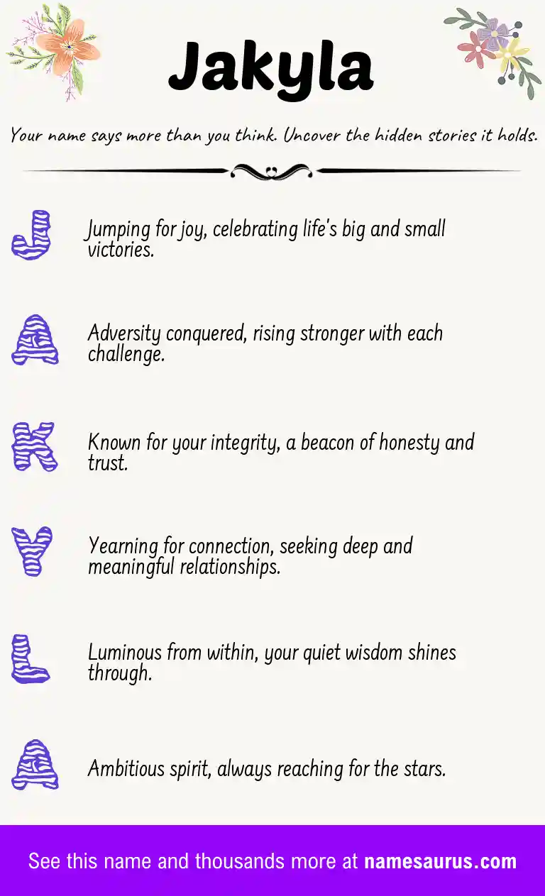 Acrostic poem about Jakyla.