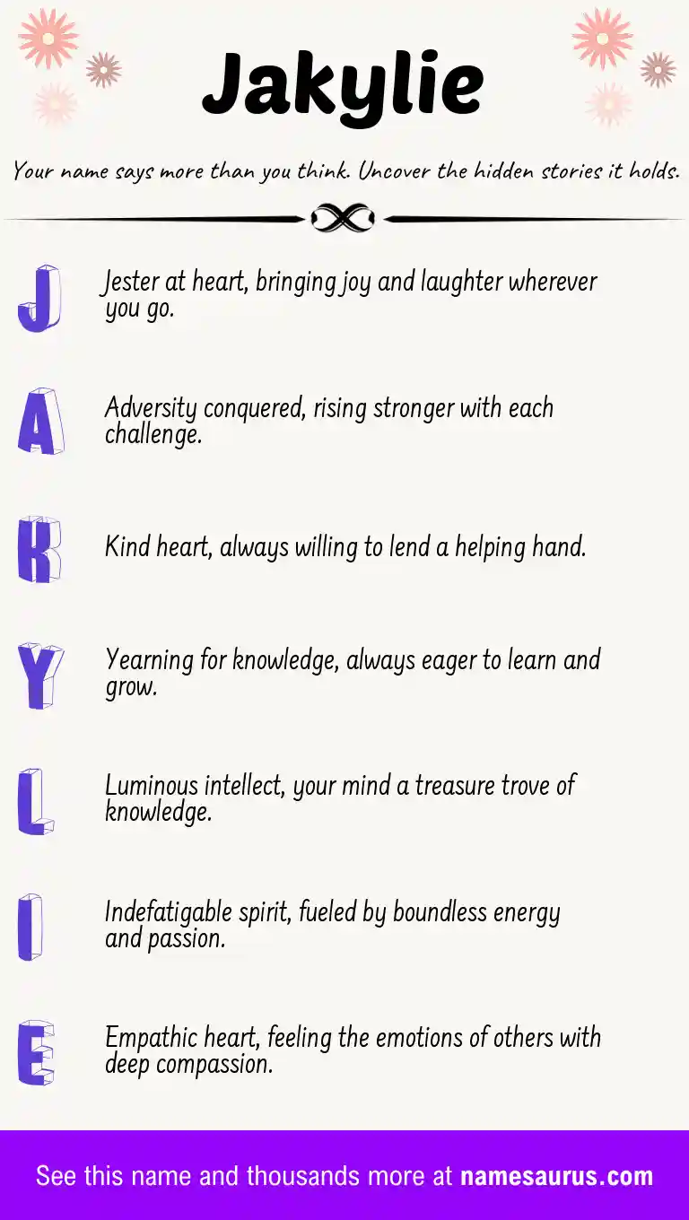 Acrostic poem about Jakylie.