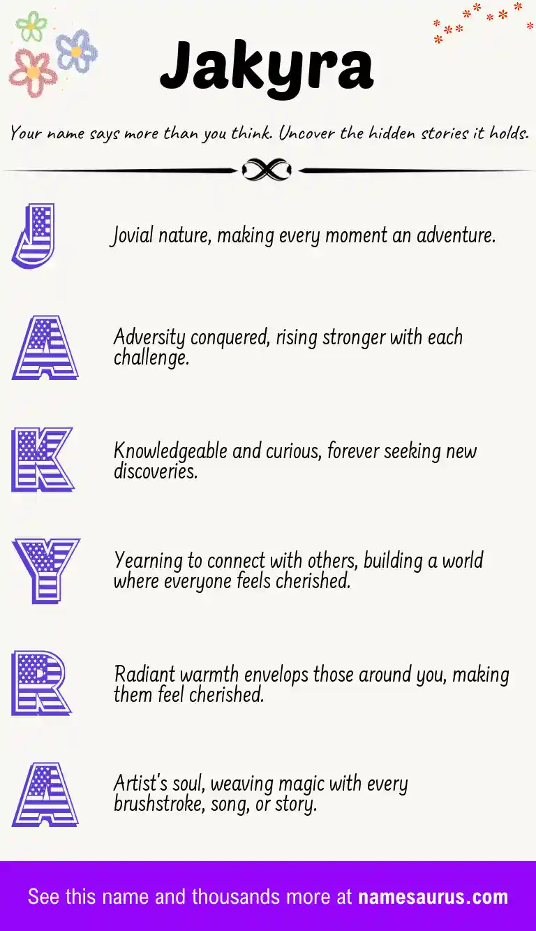 Acrostic poem about Jakyra.