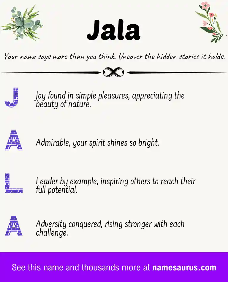 Acrostic poem about Jala.