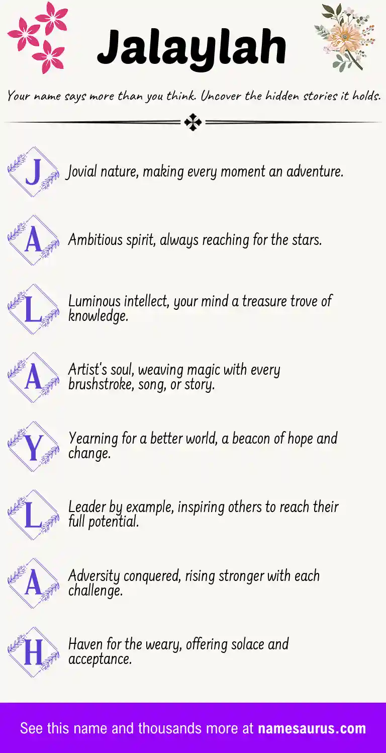 Acrostic poem about Jalaylah.
