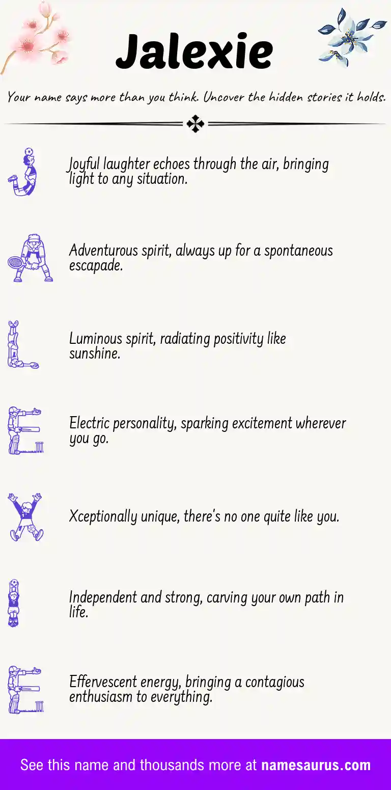 Acrostic poem about Jalexie.