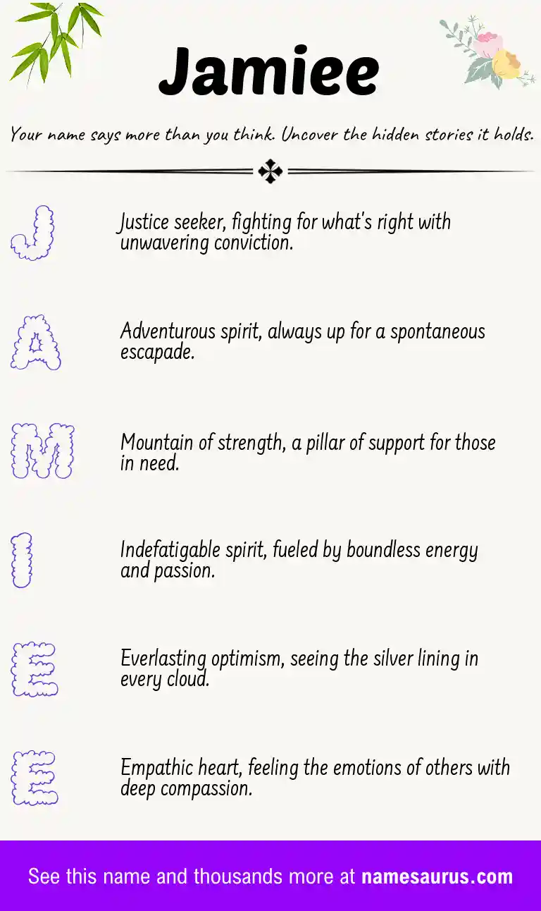 Acrostic poem about Jamiee.