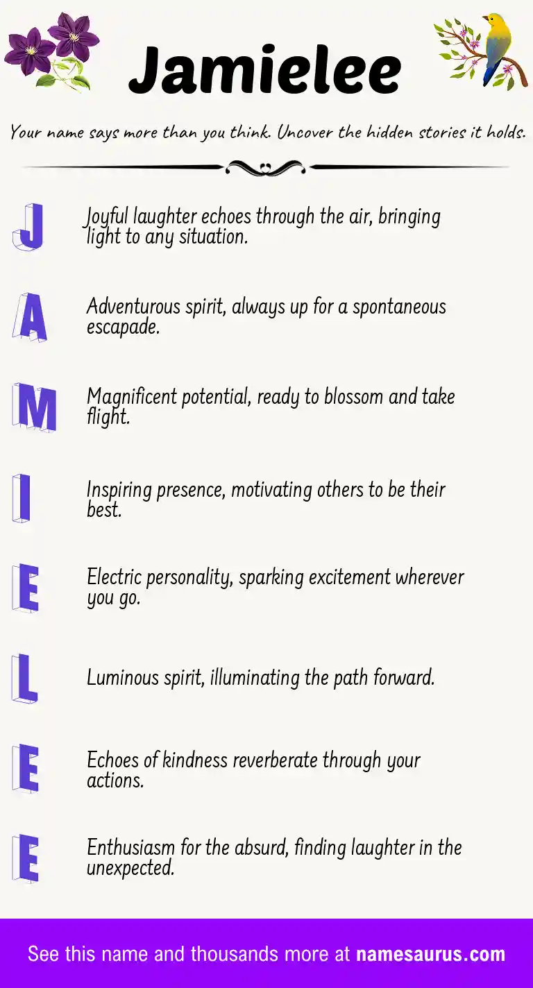 Acrostic poem about Jamielee.