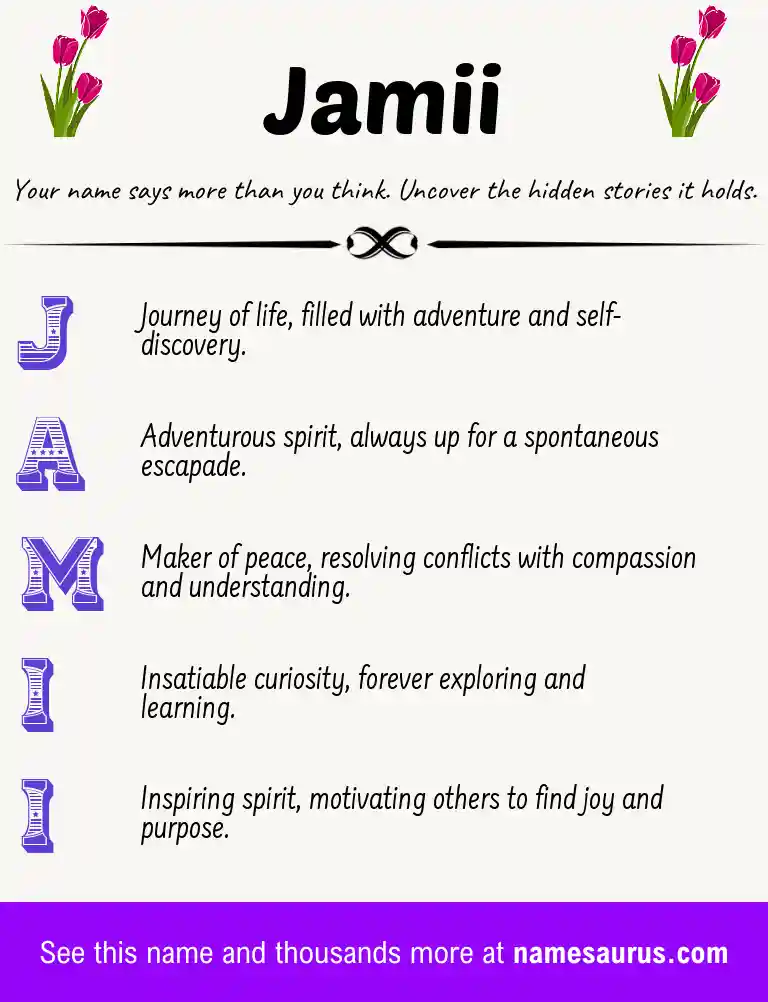 Acrostic poem about Jamii.