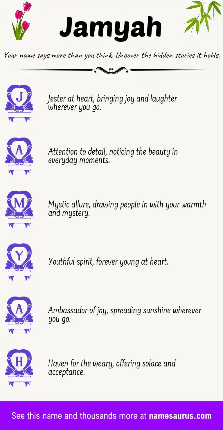 Acrostic poem about Jamyah.