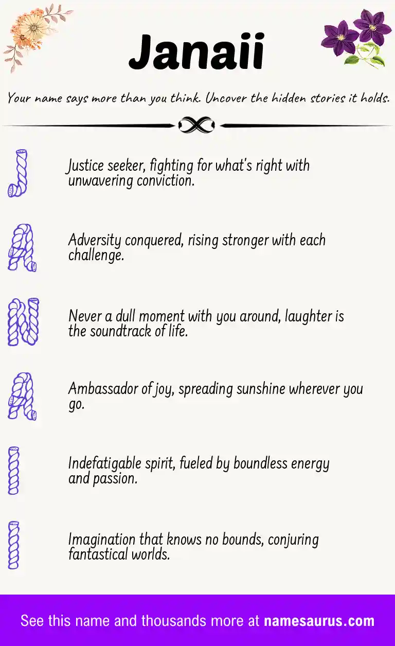 Acrostic poem about Janaii.