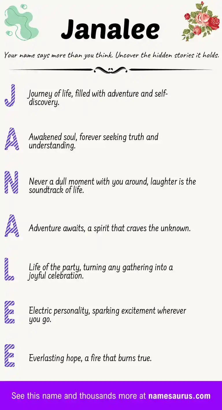 Acrostic poem about Janalee.