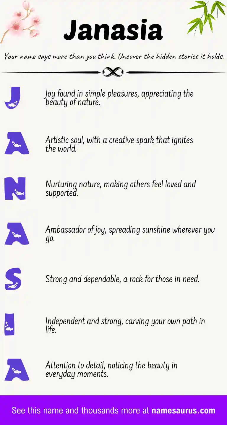 Acrostic poem about Janasia.