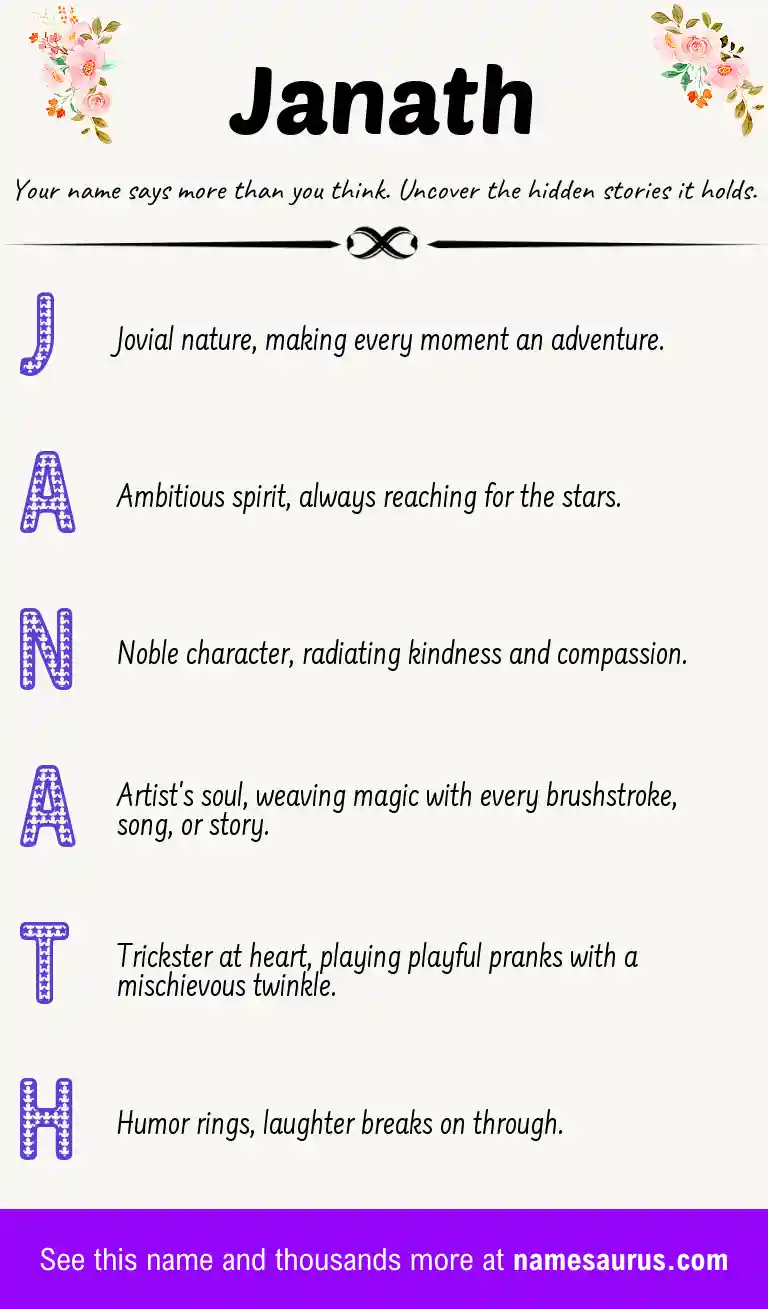 Acrostic poem about Janath.
