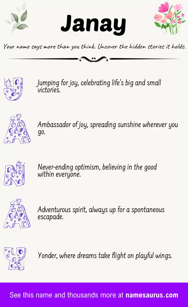 Acrostic poem about Janay.