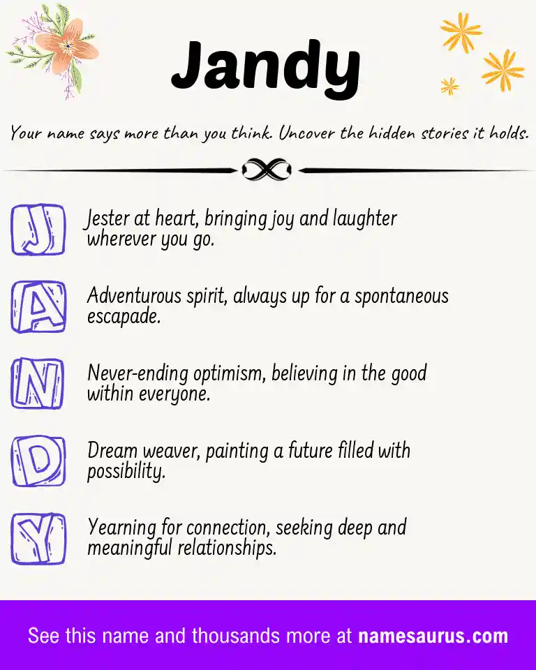 Acrostic poem about Jandy.
