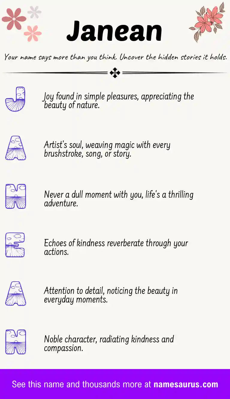 Acrostic poem about Janean.