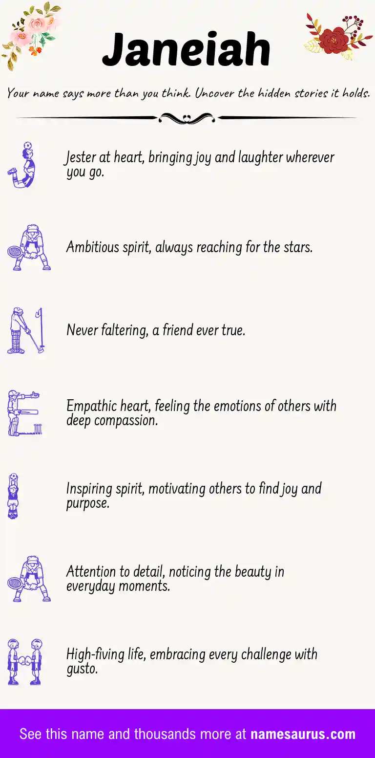 Acrostic poem about Janeiah.