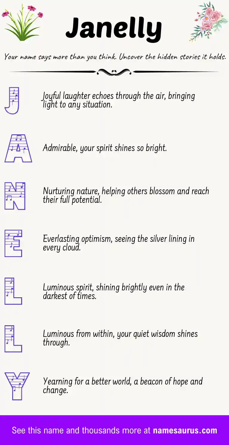Acrostic poem about Janelly.