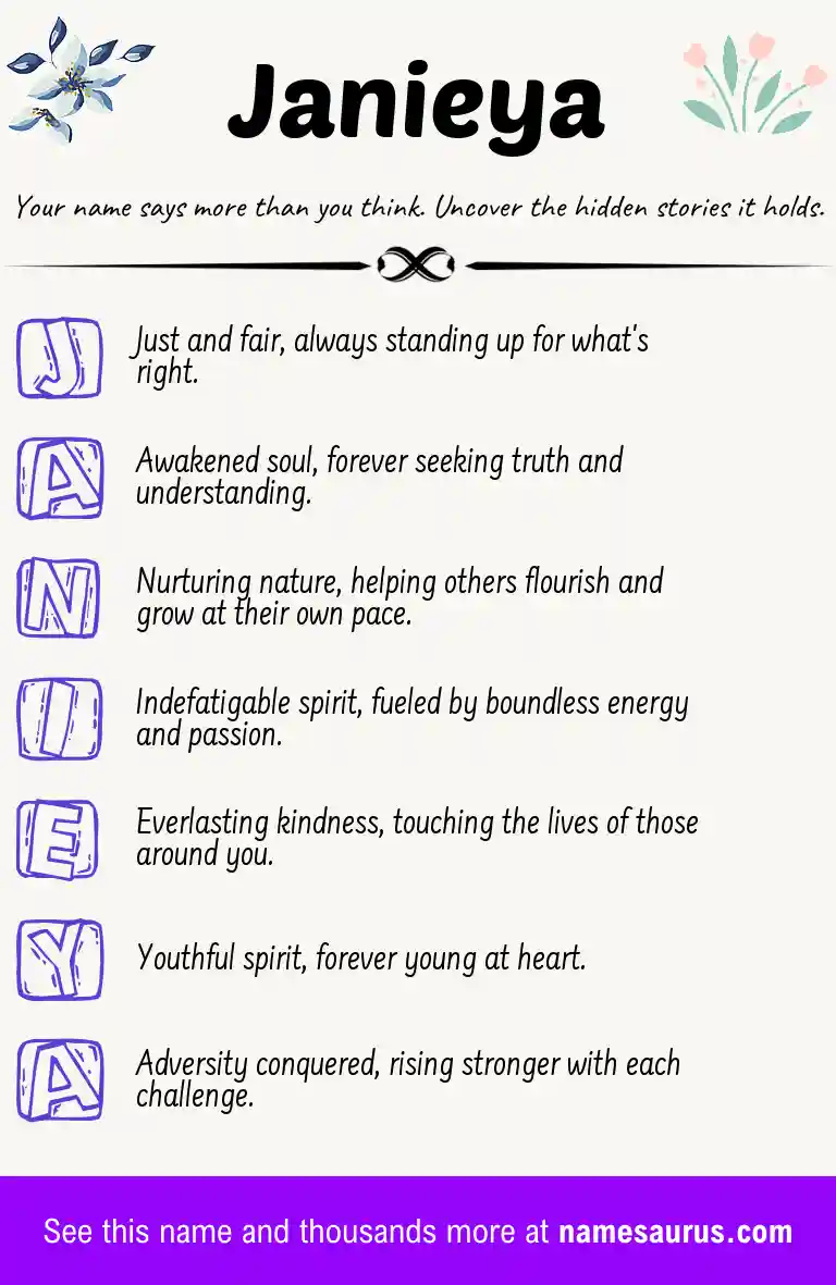 Acrostic poem about Janieya.