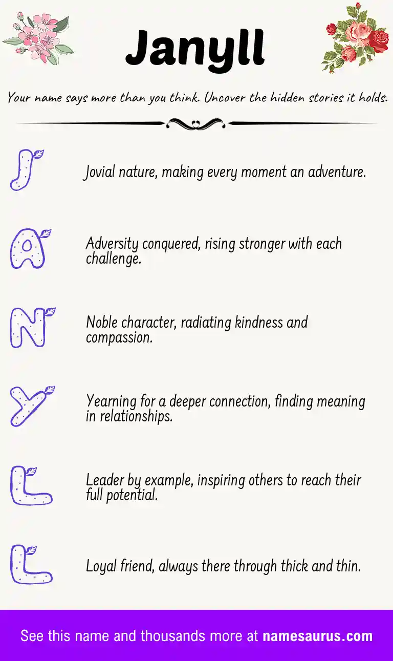 Acrostic poem about Janyll.