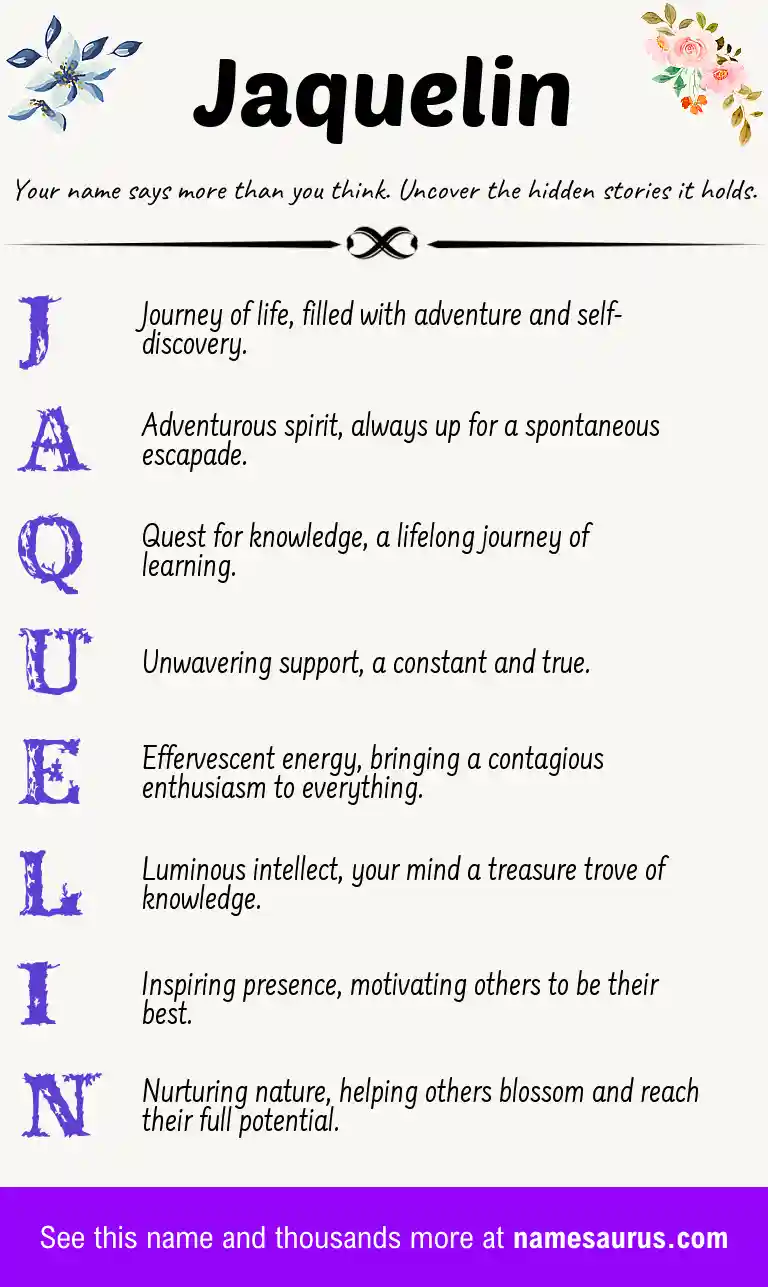 Acrostic poem about Jaquelin.