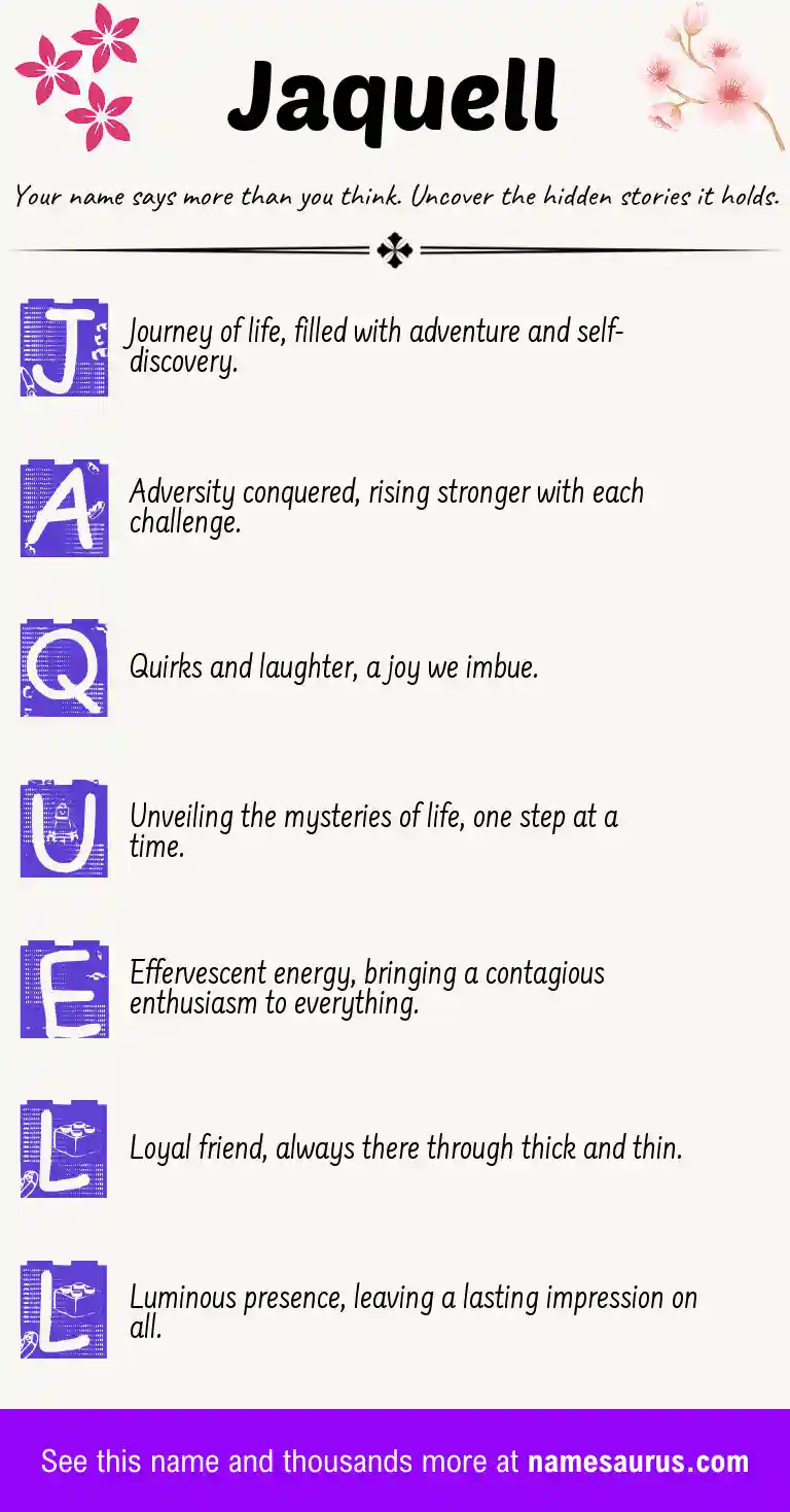 Acrostic poem about Jaquell.