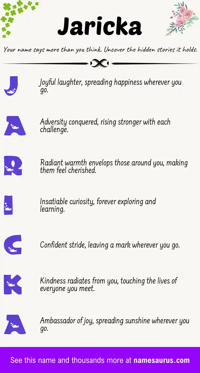 Acrostic poem about Jaricka.
