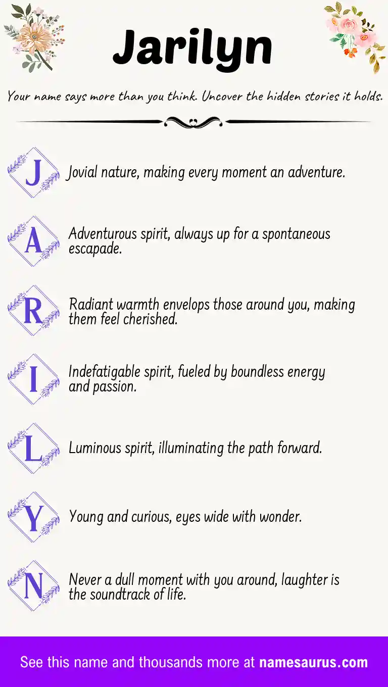 Acrostic poem about Jarilyn.