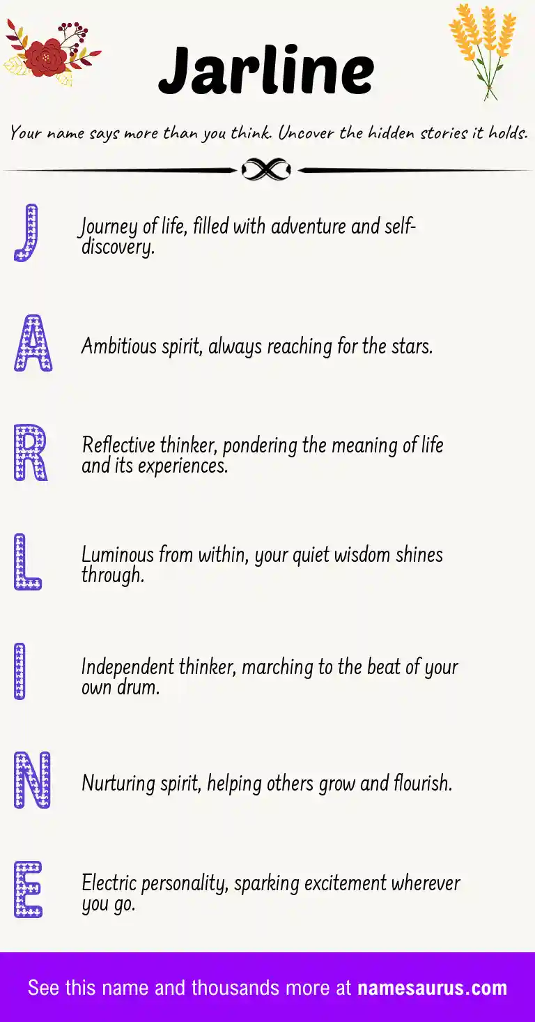 Acrostic poem about Jarline.