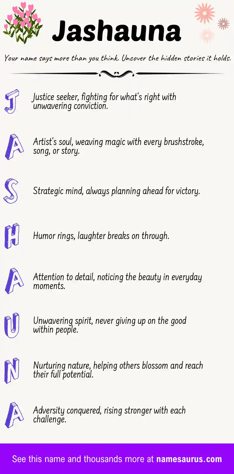Acrostic poem about Jashauna.