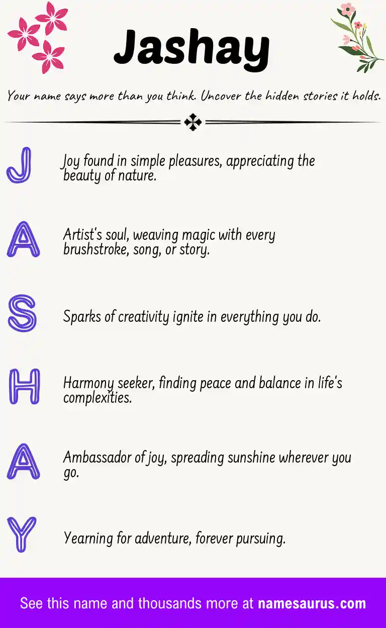 Acrostic poem about Jashay.
