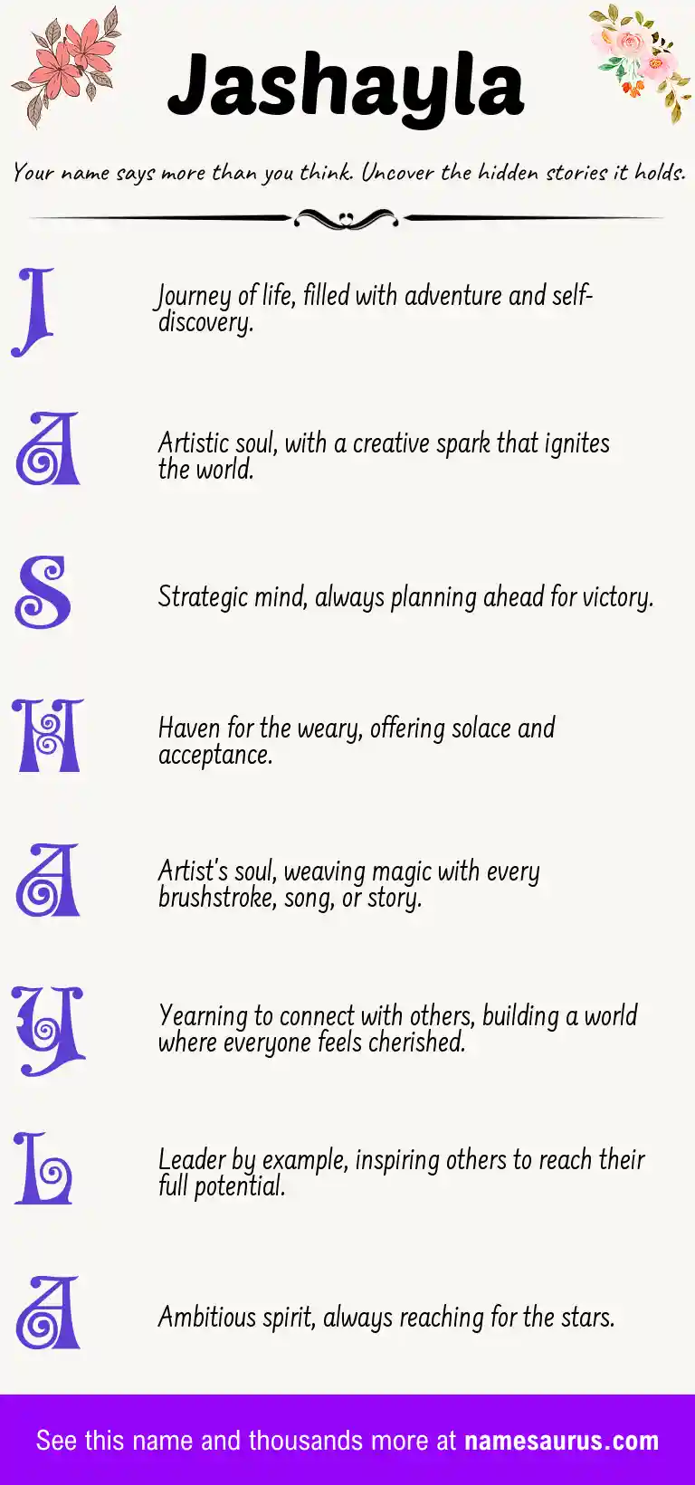 Acrostic poem about Jashayla.
