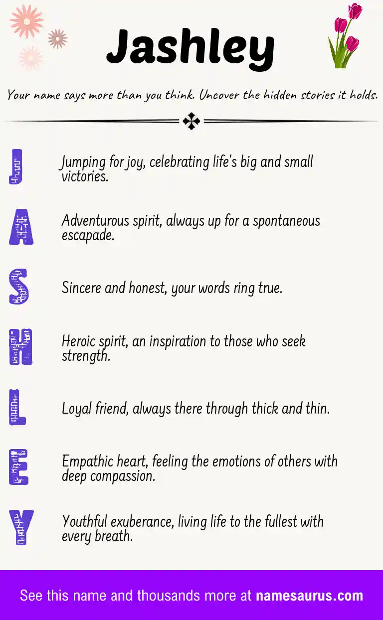 Acrostic poem about Jashley.