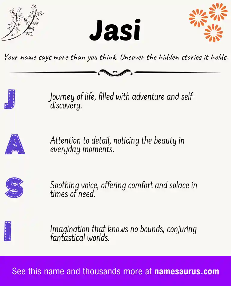 Acrostic poem about Jasi.