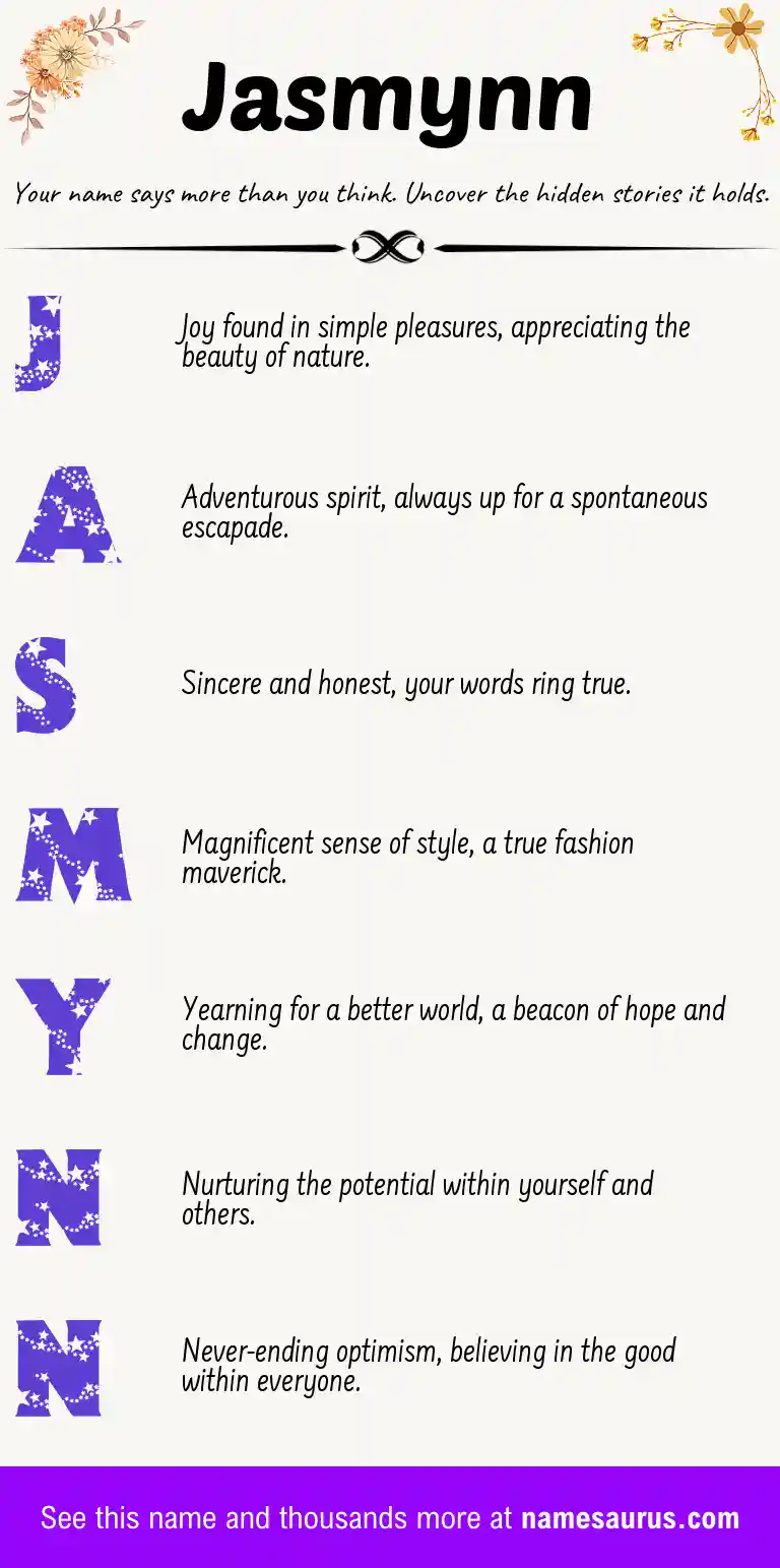 Acrostic poem about Jasmynn.
