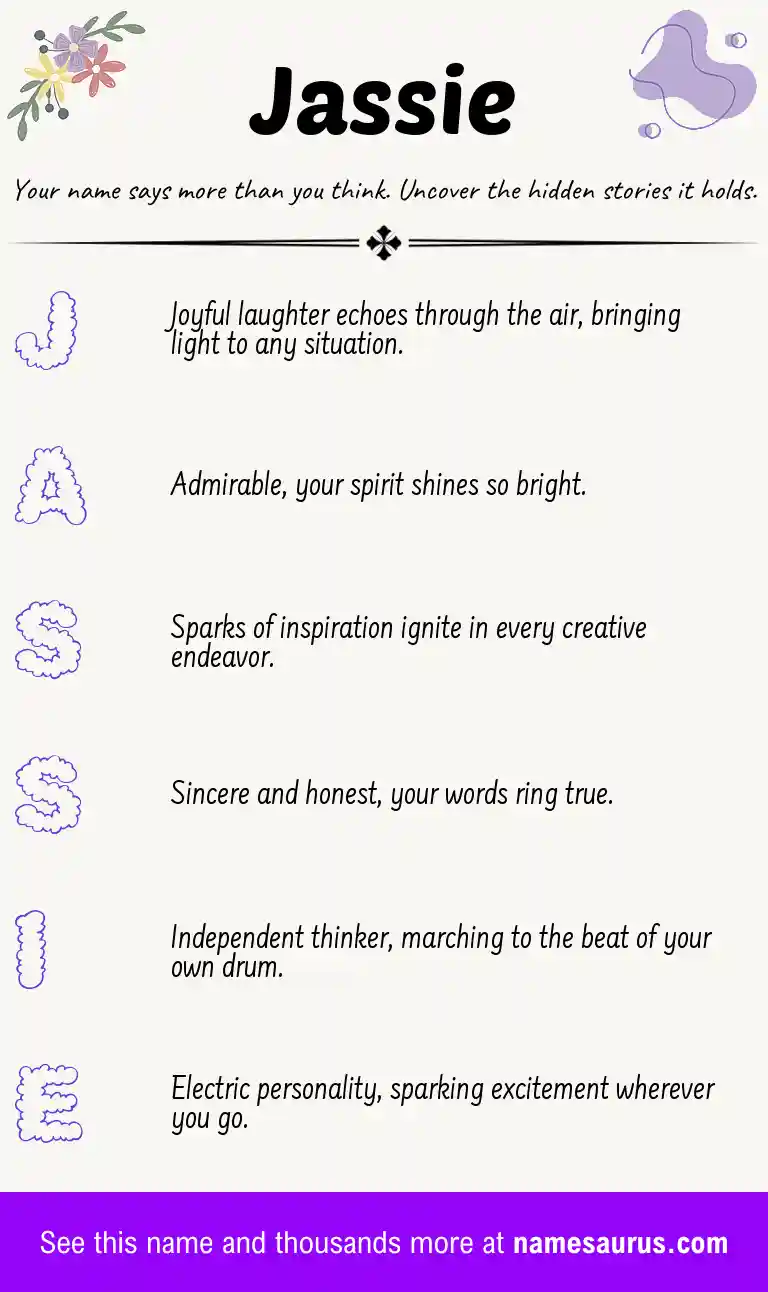 Acrostic poem about Jassie.