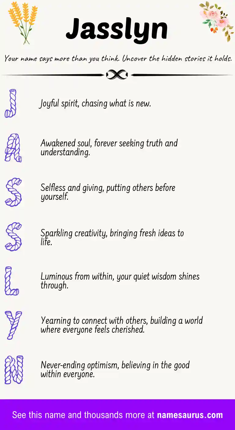 Acrostic poem about Jasslyn.