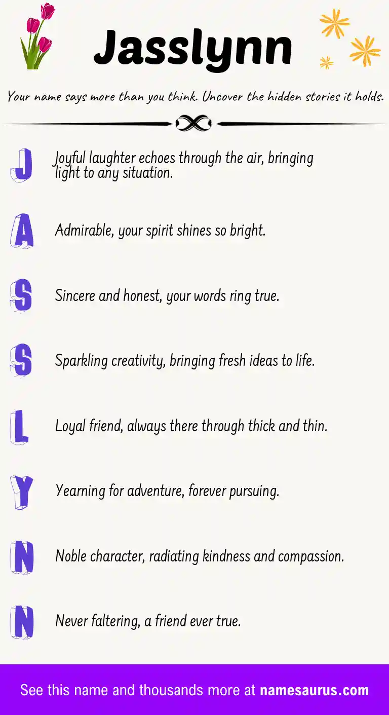 Acrostic poem about Jasslynn.