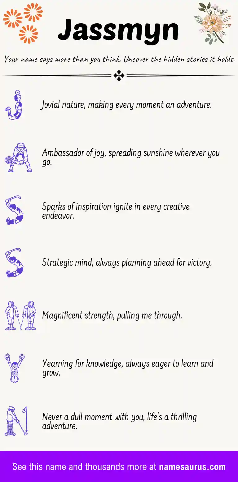 Acrostic poem about Jassmyn.