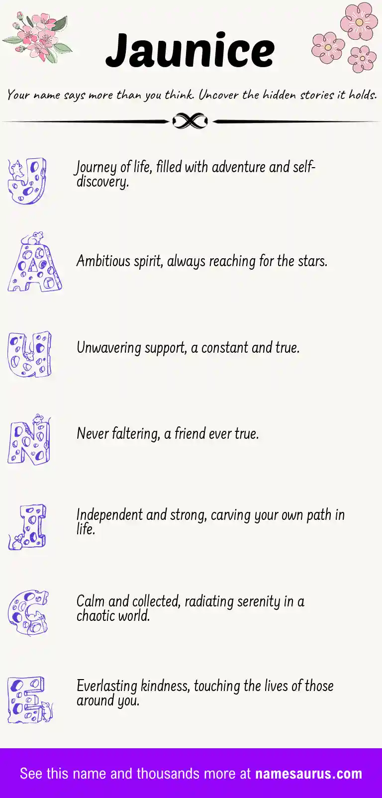 Acrostic poem about Jaunice.