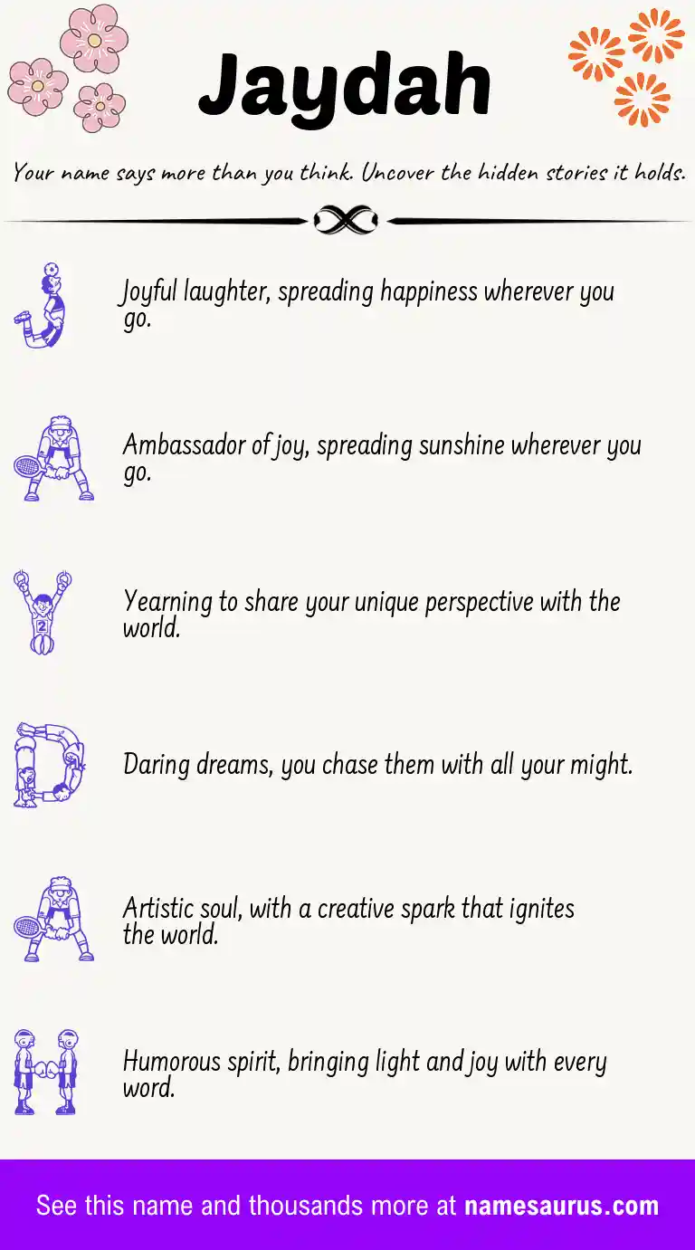 Acrostic poem about Jaydah.