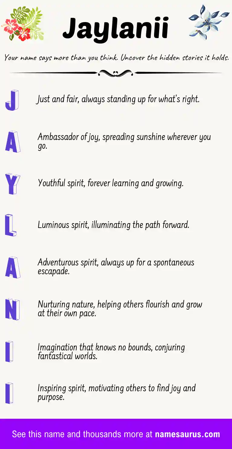 Acrostic poem about Jaylanii.