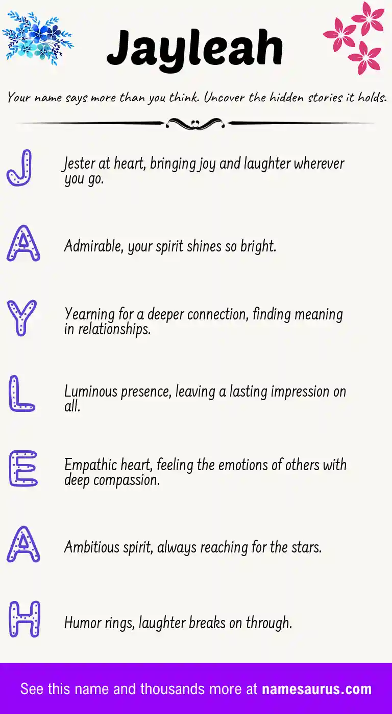 Acrostic poem about Jayleah.