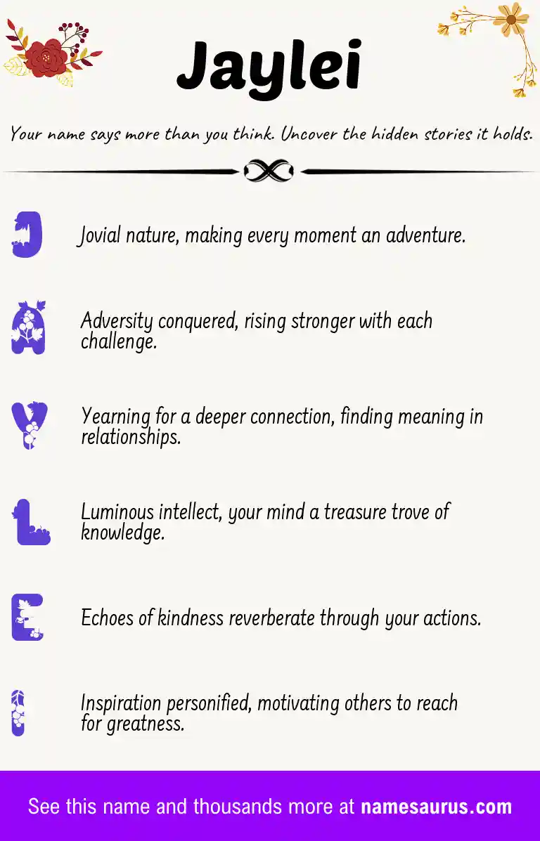 Acrostic poem about Jaylei.