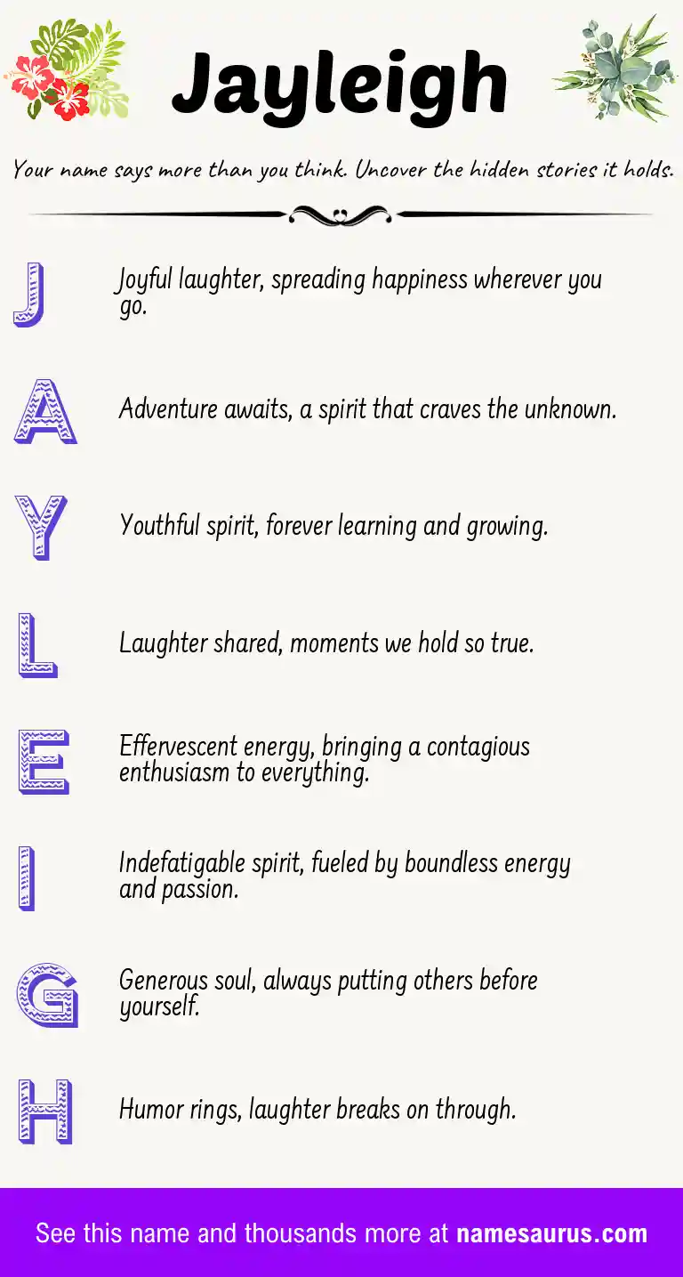 Acrostic poem about Jayleigh.