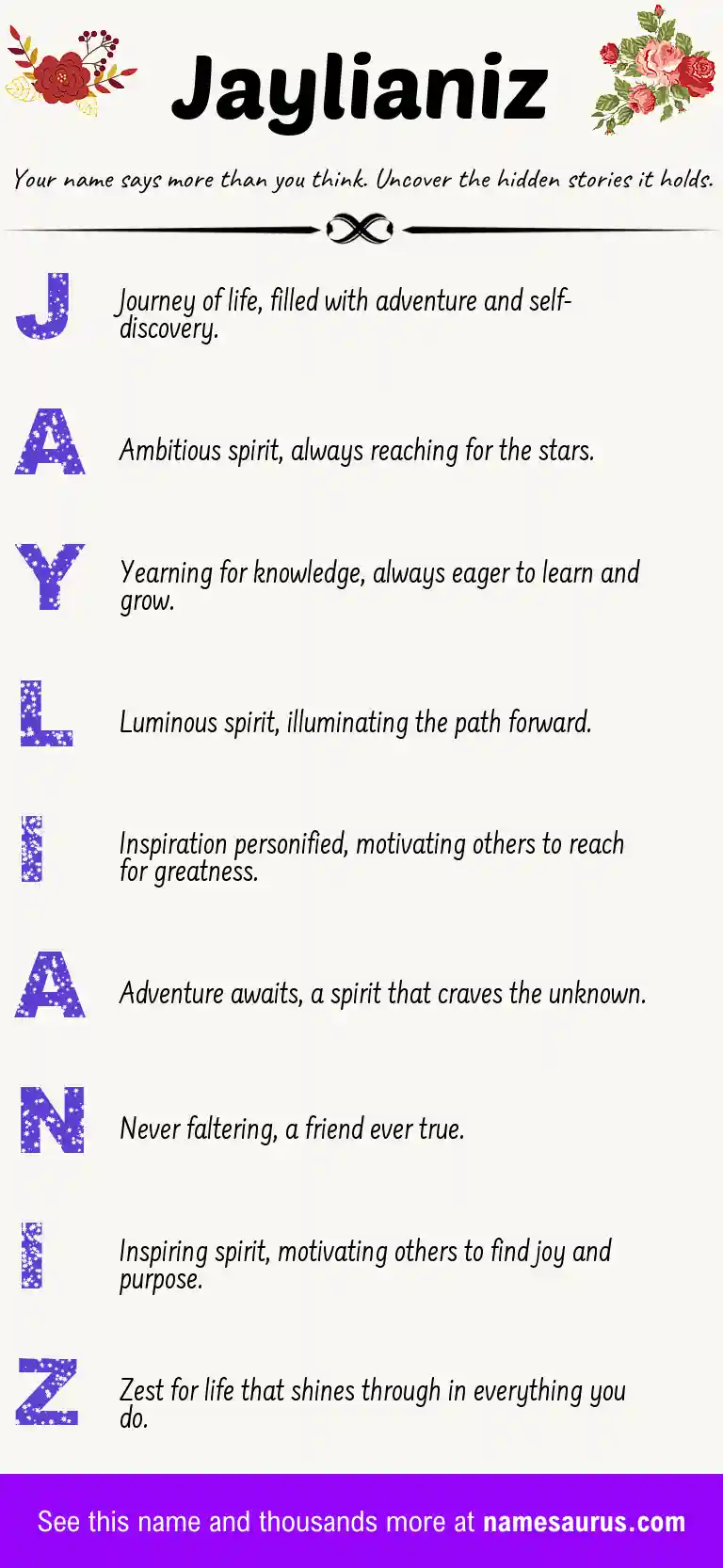 Acrostic poem about Jaylianiz.