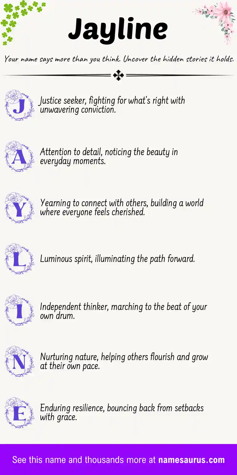 Acrostic poem about Jayline.