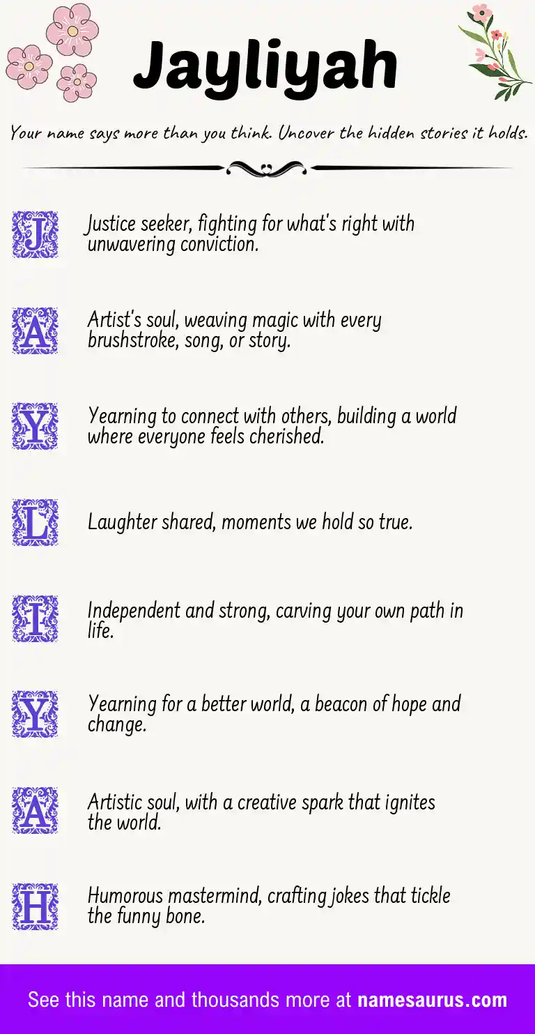 Acrostic poem about Jayliyah.